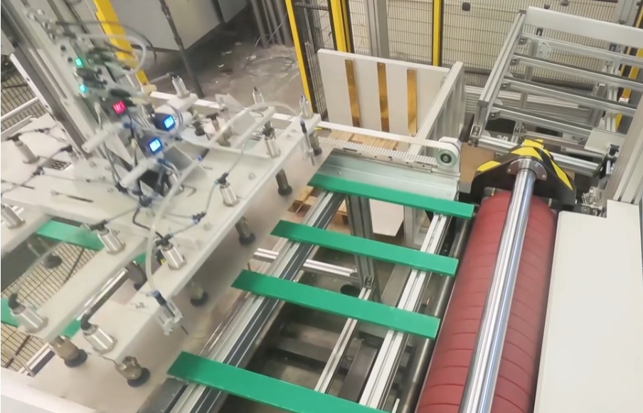 semi automated chimney production line flat sheet to tube