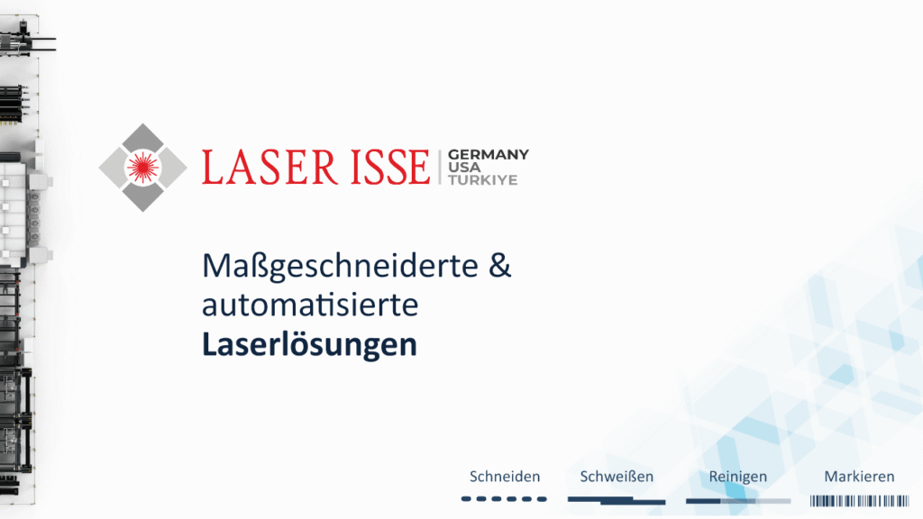 Titelseite der Laser ISSE Unternehmenspräsentation 2026 auf Deutsch