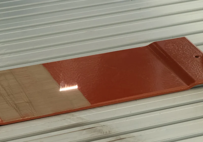 Coating removal sample
