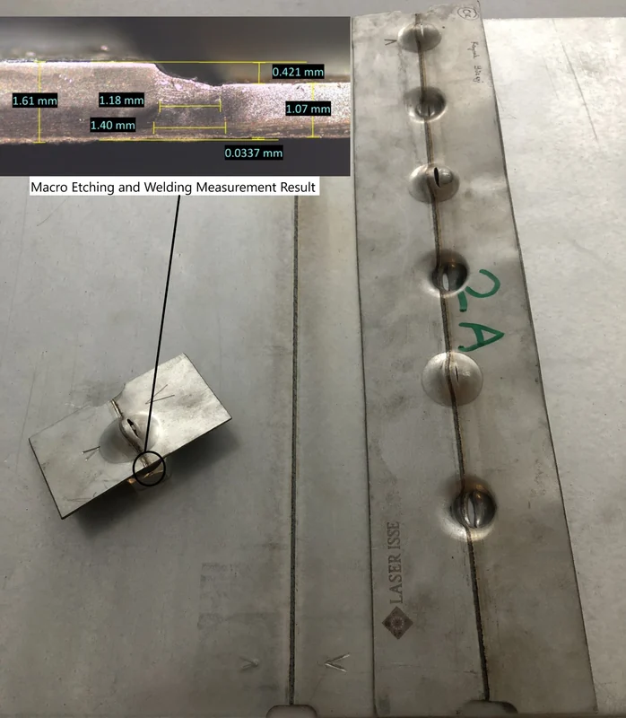 Welded sheet sample